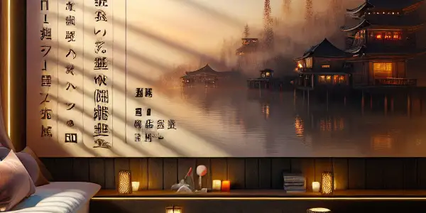 Cozy home theater for Japanese AV films, featuring a large screen, plush seating, and warm ambient lighting.